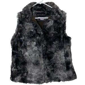 Vintage Andrea Faye Faux Fur Vest - Medium